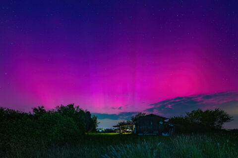 Polarlicht über unserer Sternwarte