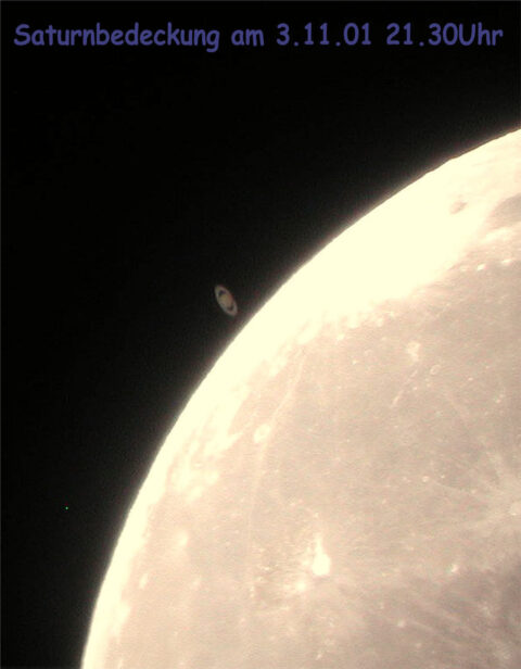 Mond Saturnbedeckung