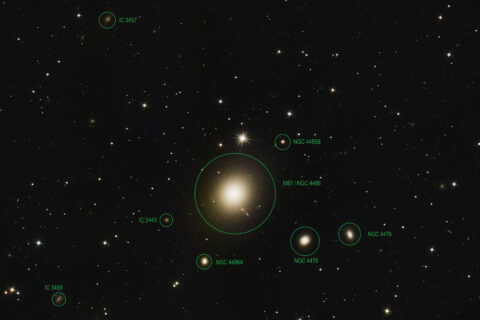M87 / Virgo X-1 Aktive elliptische Riesengalaxie