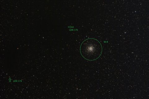 M9 (NGC 6333 mit Dunkelwolken LdN 173, LdN 175)