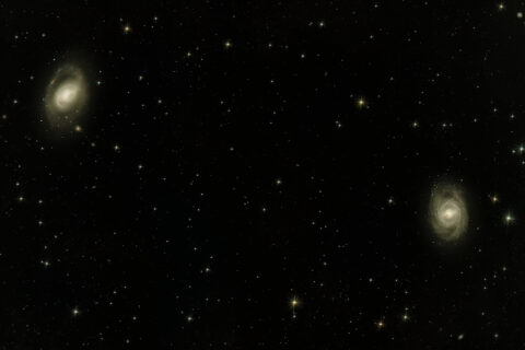 M95 (NGC 3351) rechts und M96 (NGC 3368) links