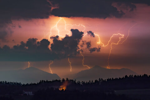 Gewitter in den Alpen
